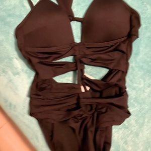 Kenneth Cole NEW sexy black one piece